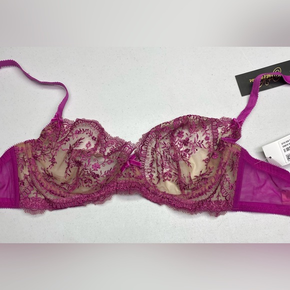 NWT Dida Von Teese RUBINE RED Unlined Underwire, 38C *P1015 - Picture 6 of 11